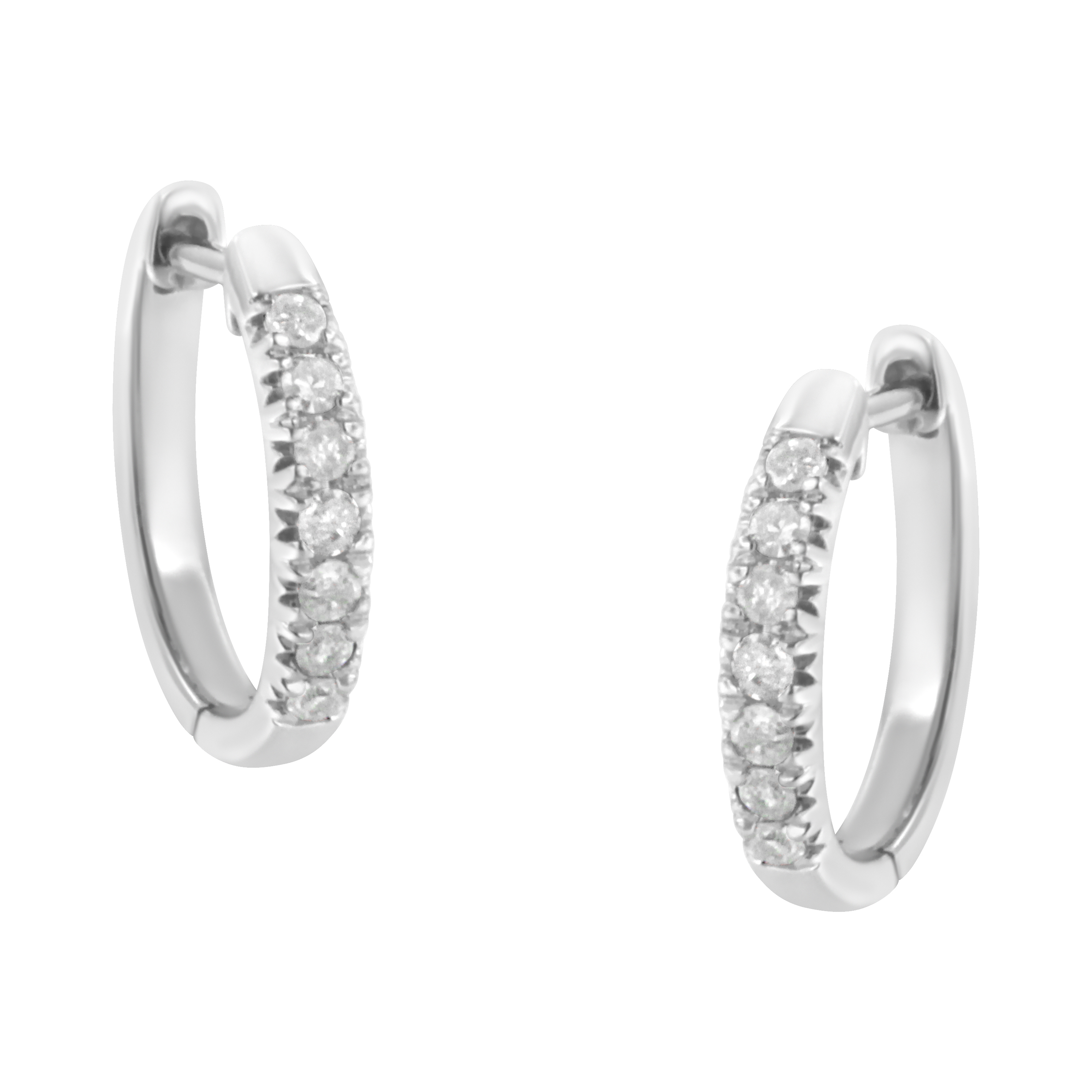 925 Sterling Silver 14 Cttw Diamond Hoop Earrings I-J Color I3 Clarity 213$